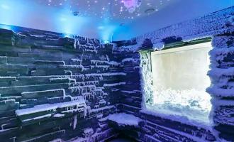 Spa soba s snegom